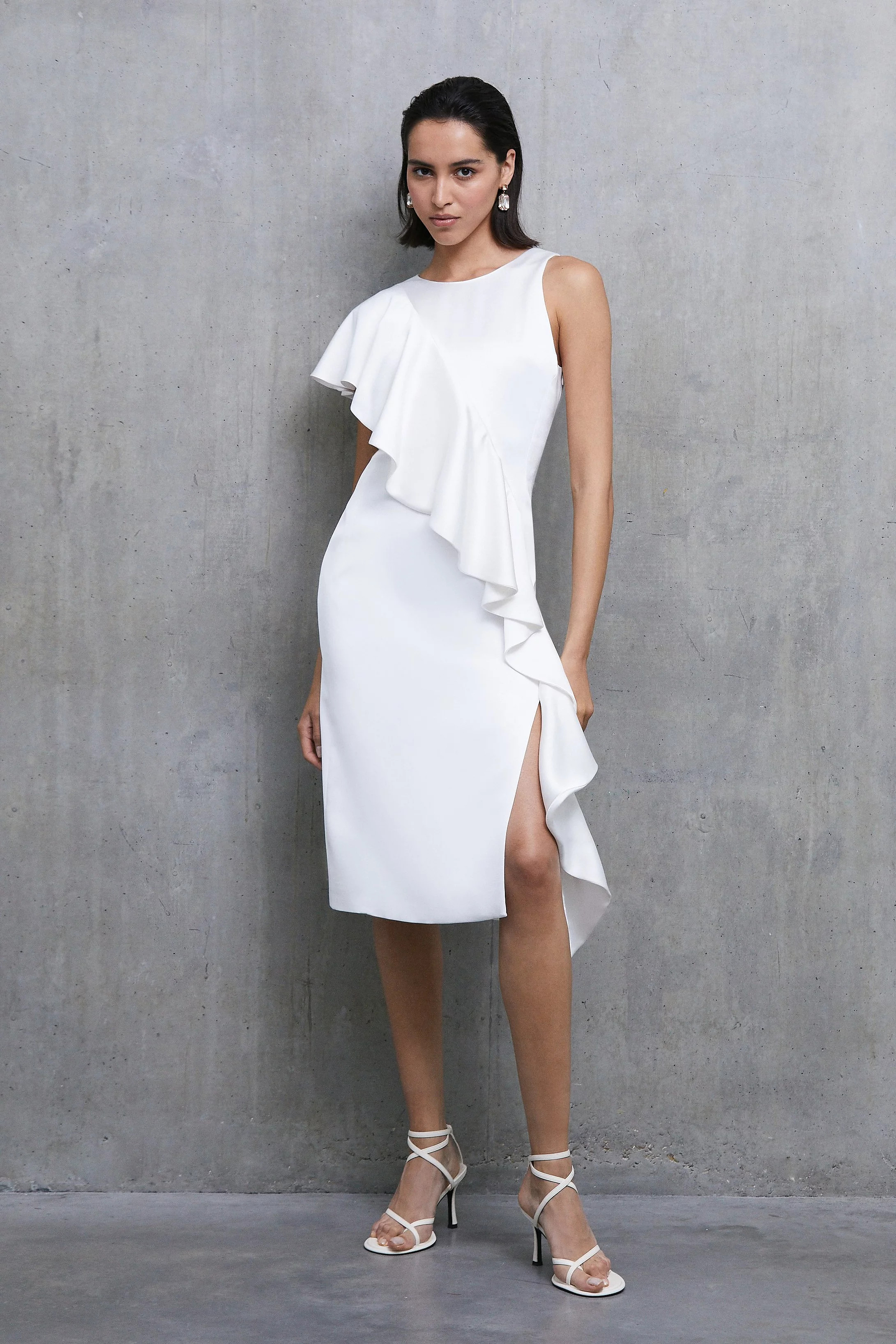 Flowing Ruffle Midi Pencil Dress | Coast UK & IE