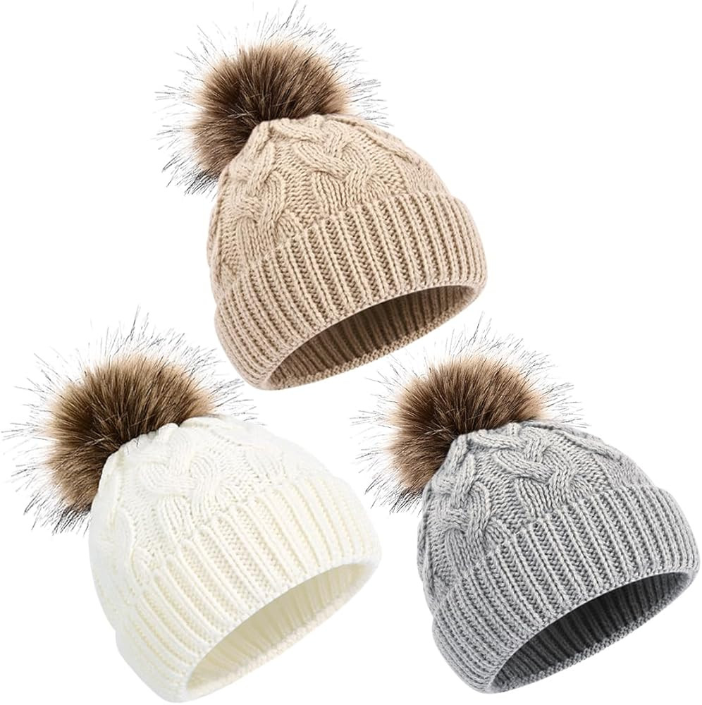 DANMY Baby Beanie Hat, Infant Newborn Toddler Winter Warm Knit Cap for Little Boys Girls, Winter ... | Amazon (US)