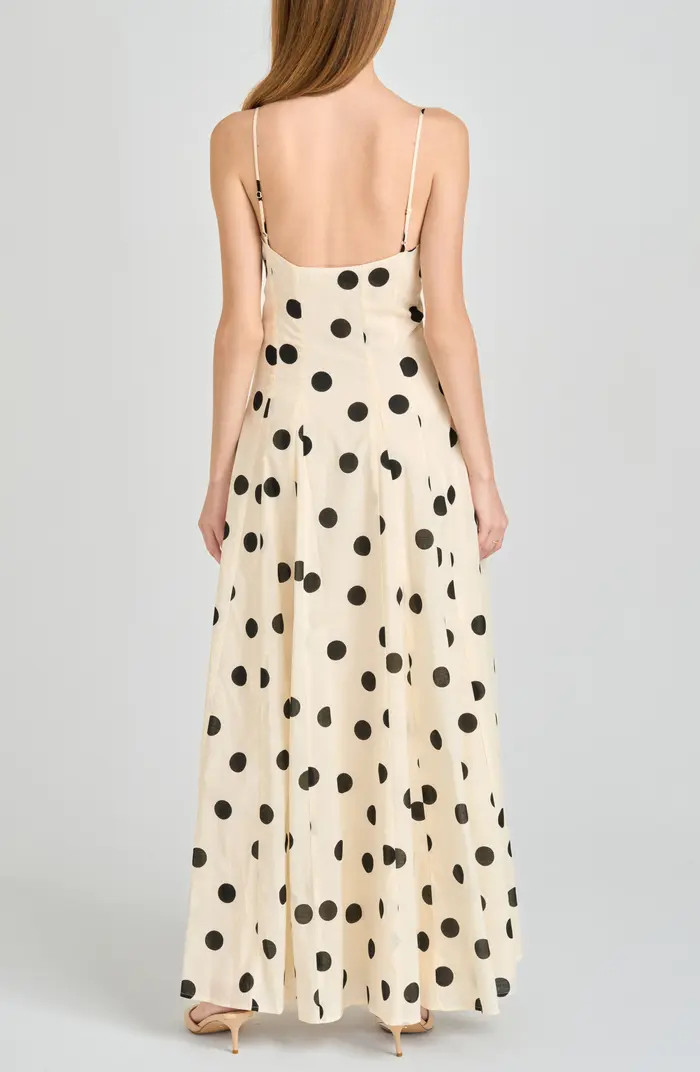 Carolina Polka Dot Cotton Godet Maxi Dress | Nordstrom
