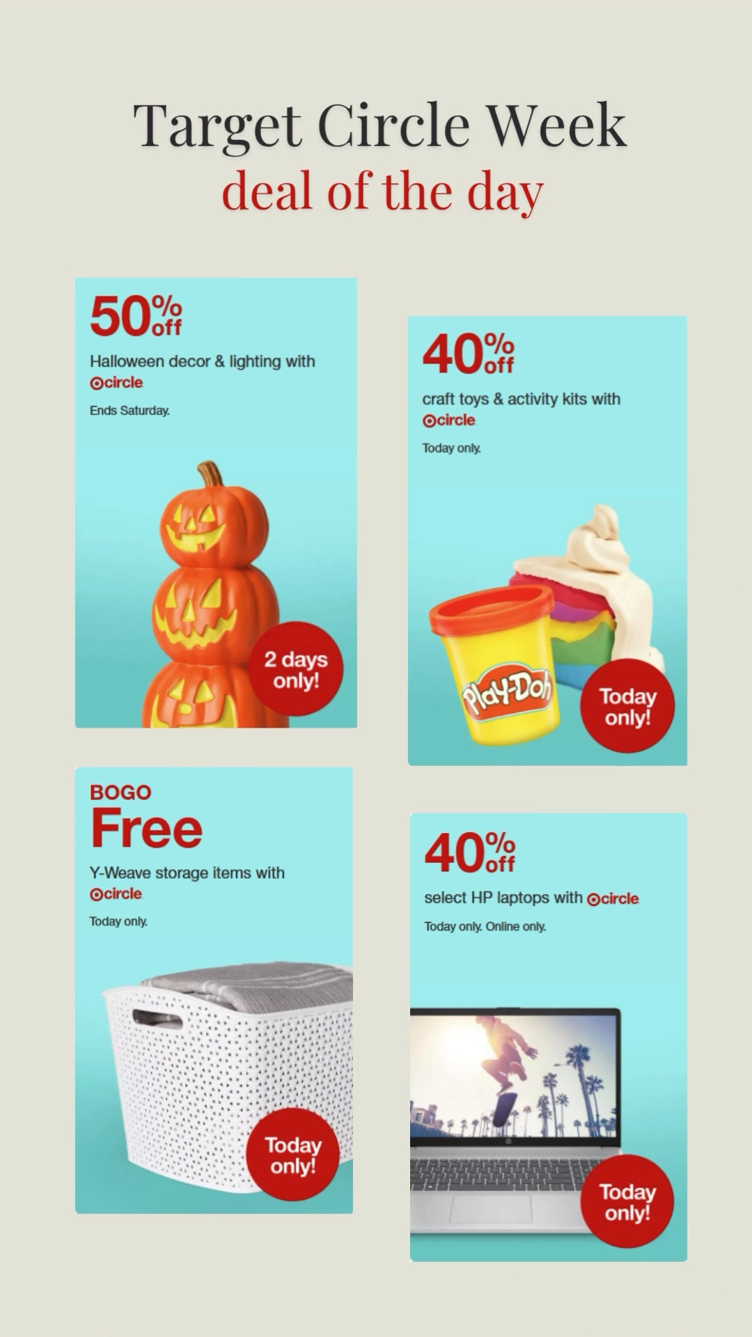 Save big with Target’s Deal of the Day for 10/11/25! Target Circle Week, fall decor, halloween decor, computer, laptop, storage, organization, toys, sale, sales, deals

#LTKHome #LTKSaleAlert #LTKFamily