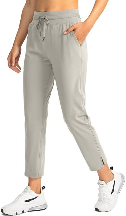 Soothfeel Women's Golf Pants with 4 Pockets 7/8 Stretch High Wasited Sweatpants Travel Athletic W... | Amazon (US)