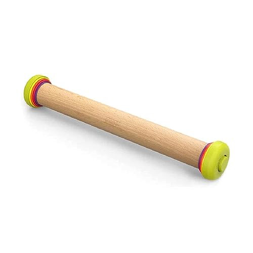 Joseph Joseph PrecisionPin Baking Adjustable Rolling Pin - Consistent and Even Dough Thickness for Perfect Baking Results, Multicolor | Amazon (US)