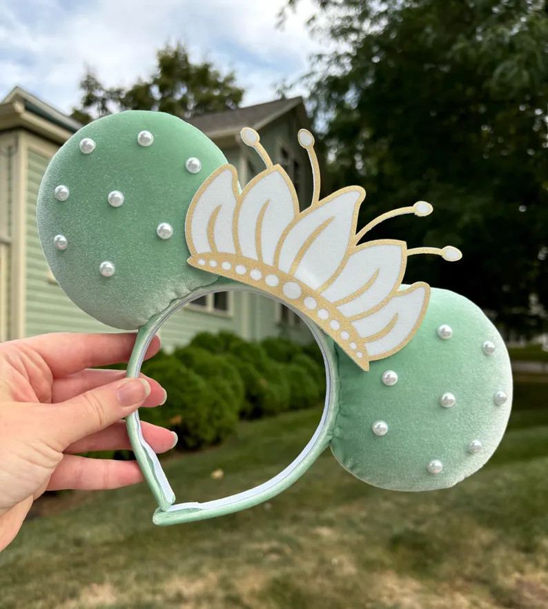 Tiana Ears, Princess Tiana, Minnie Ears, Mickey Ears, Princess and the Frog, Disney World, Disney... | Etsy (US)