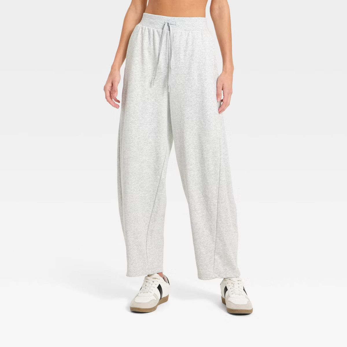 Women's Active Comfort French Terry High-Rise Barrel Leg Sweatpants - All In Motion™ | Target