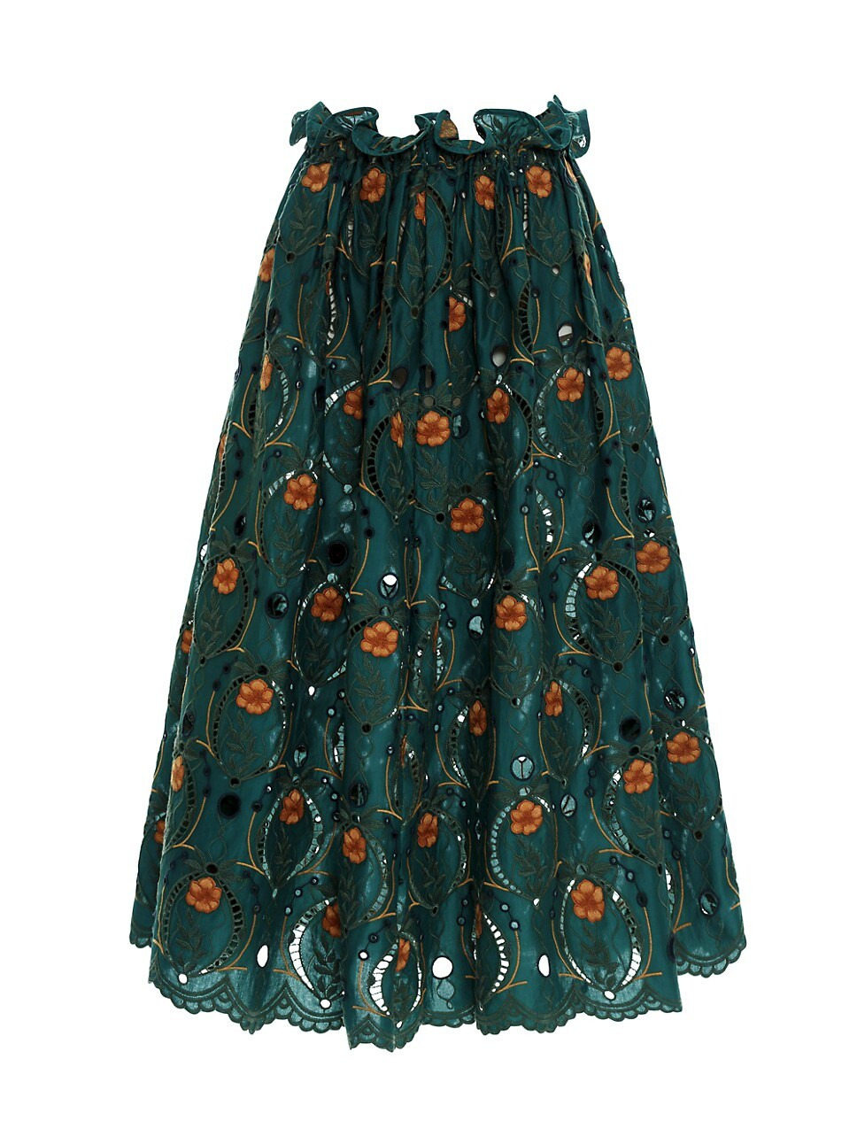 Regina Eyelet-Embroidered Midi-Skirt | Saks Fifth Avenue