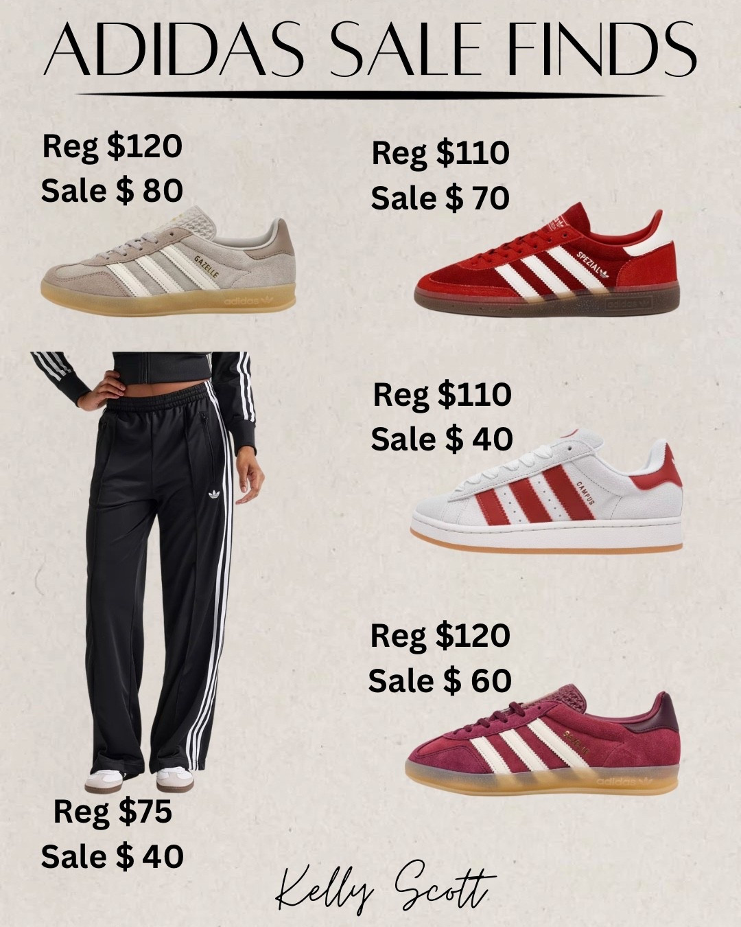 Adidas sale finds!! 

Adidas track pants, adidas spezial sneakers, adidas campus 00, adidas samba

#LTKSaleAlert #LTKFindsUnder100 #LTKFindsUnder50