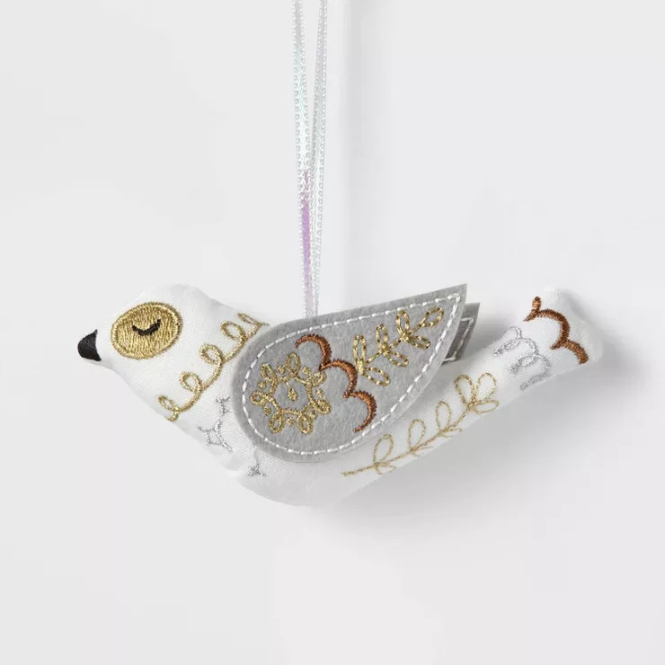 Embroidered Fabric Bird Christmas Tree Ornament - Wondershop™ | Target
