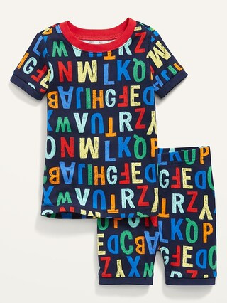 Unisex Printed Pajama Shorts Set for Toddler & Baby | Old Navy (US)