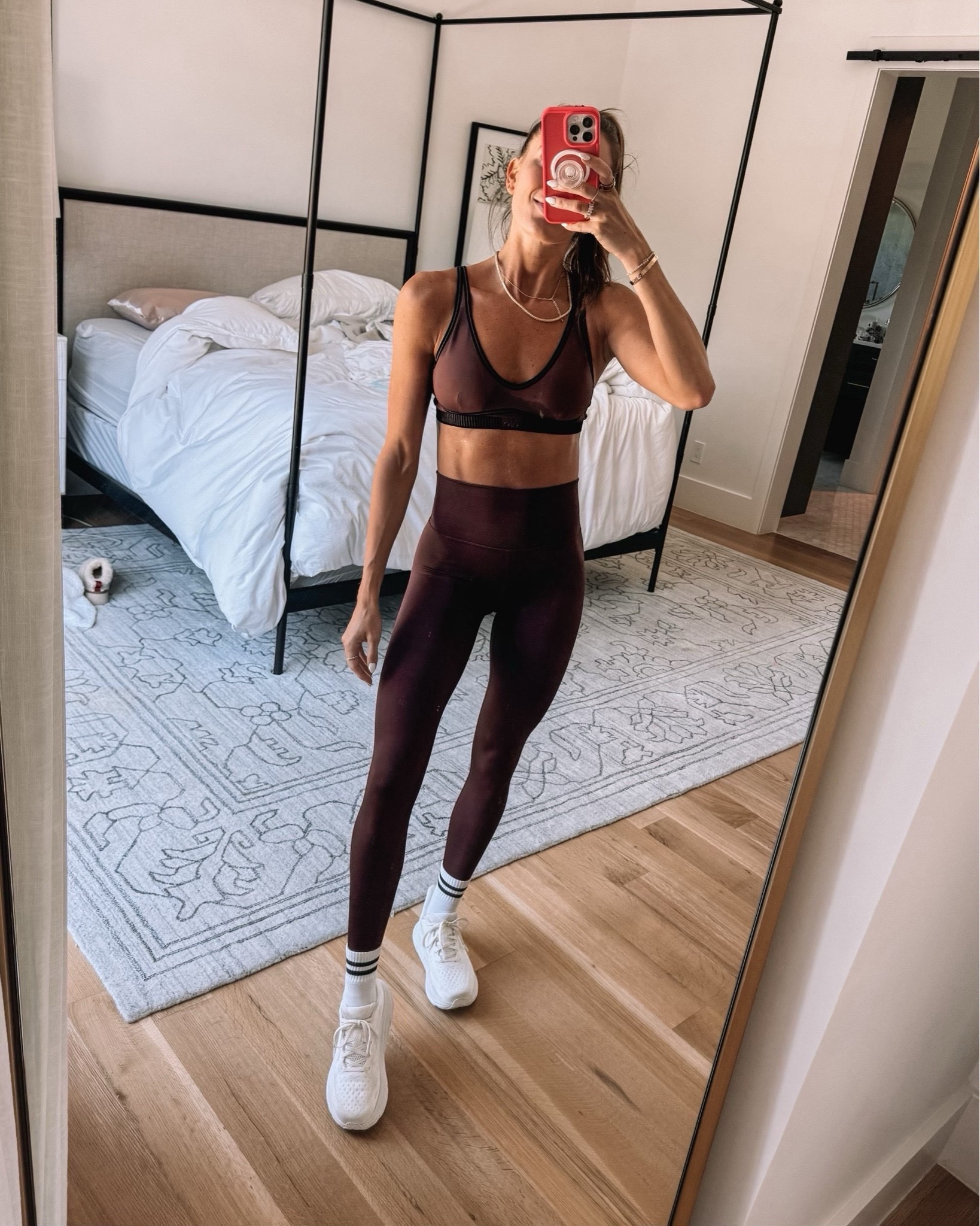 this alo look is 30% off! 🤎 most slimming leggings with such a pretty sheen! ✨

#LTKCyberWeek