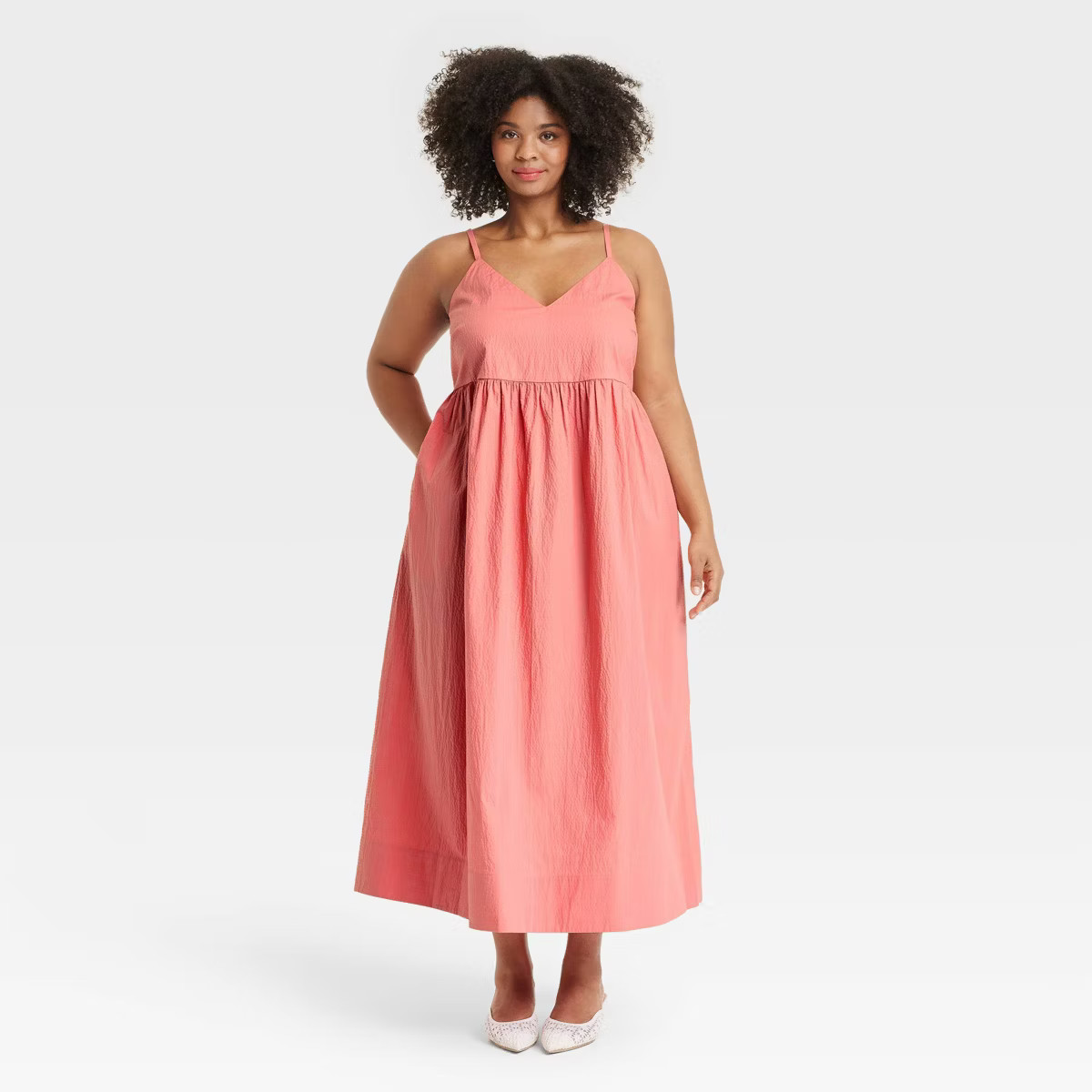 Women's Seersucker Maxi A-Line Dress - A New Day™ | Target