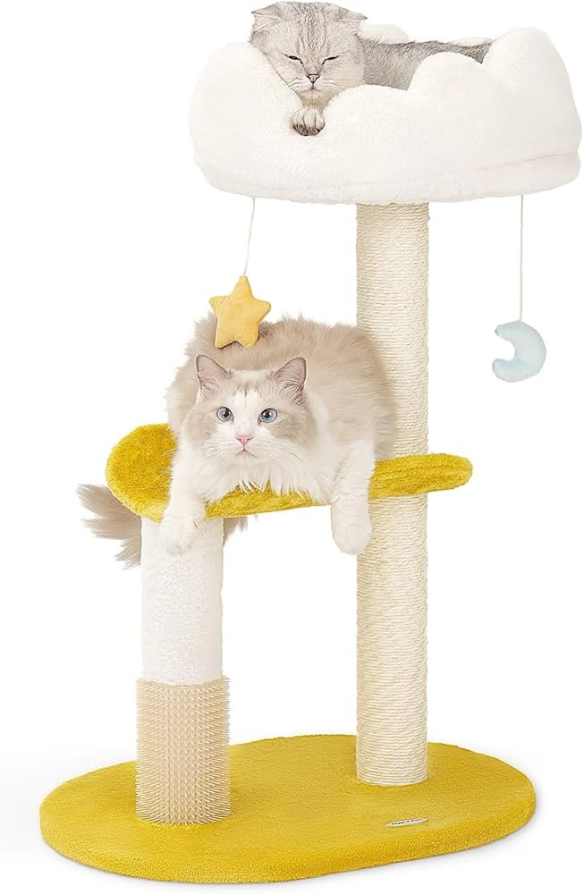 Happi N Pets Cloud Cat Tree, 31.5in Multi-Level Indoor Cat Tower with Scratching Posts, Viewing P... | Amazon (US)