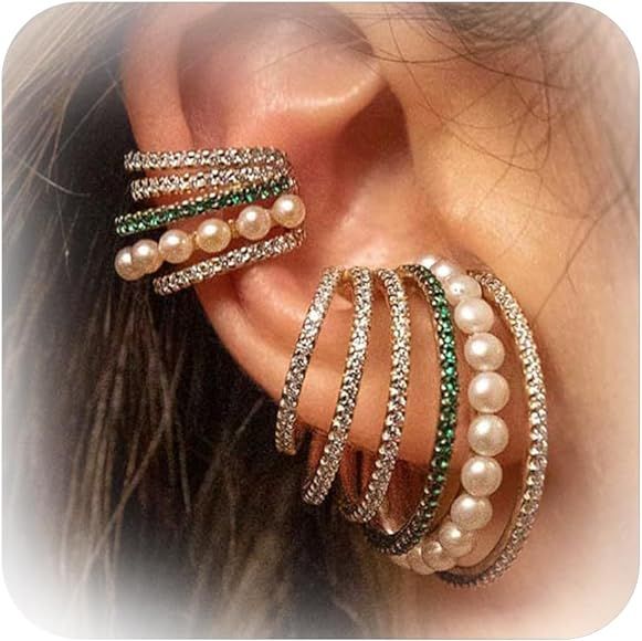Ear Cuff Earrings for Women Trendy Ear Cuffs Non Piercing Clip On Earrings Non Pierced Ear Cartil... | Amazon (US)