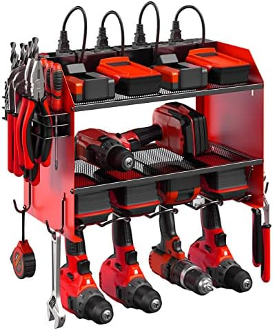 CCCEI Modular Power Tool Organizer Wall Mount with Charging Station. Garage Drill Storage Shelf w... | Amazon (US)