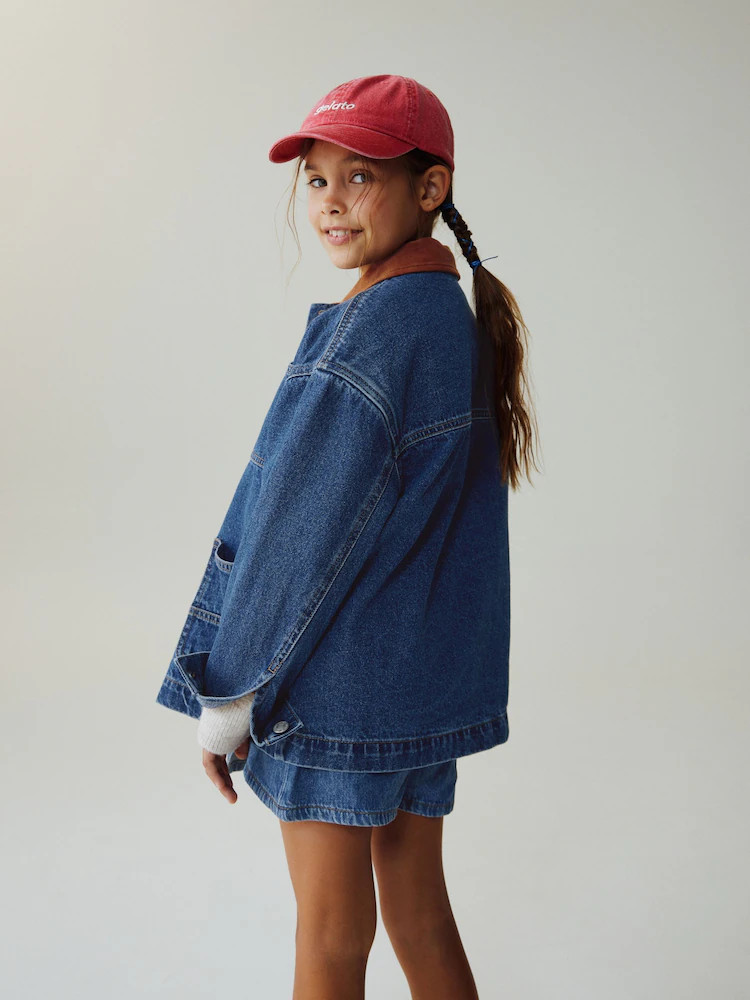 Denim Mid Blue Cord Collar Jacket (3-16yrs) | Next US