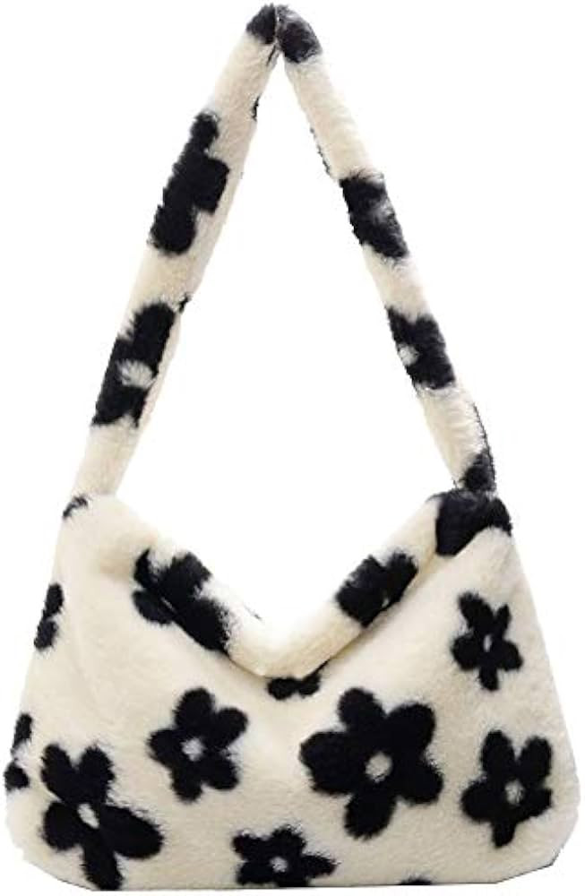 Plush Underarm Bag, YFGBCX Ladies Fluffy Shoulder Bag, Women Y2K Furry Purse Fluffy Tote Bag for ... | Amazon (US)