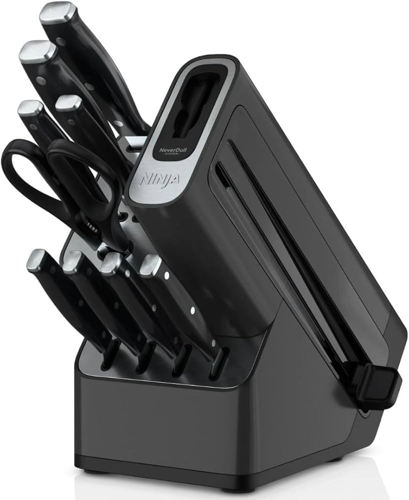 Ninja Knife Set NeverDull Essential 10-Piece Knife System with Built-in Sharpener, High Carbon St... | Amazon (US)