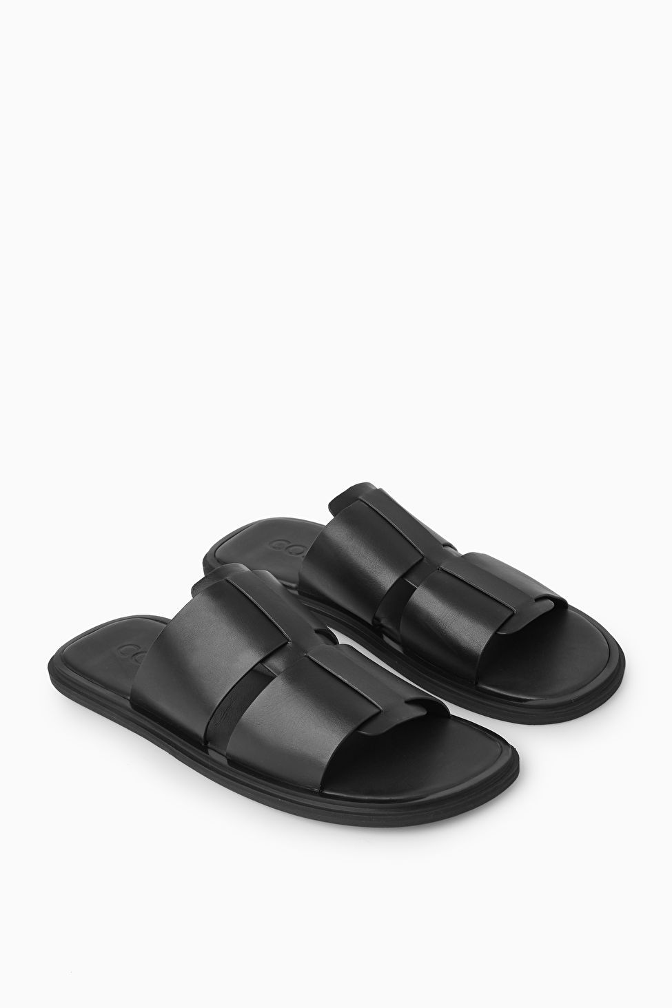 WOVEN LEATHER STRAP SANDALS - BLACK - COS | COS UK