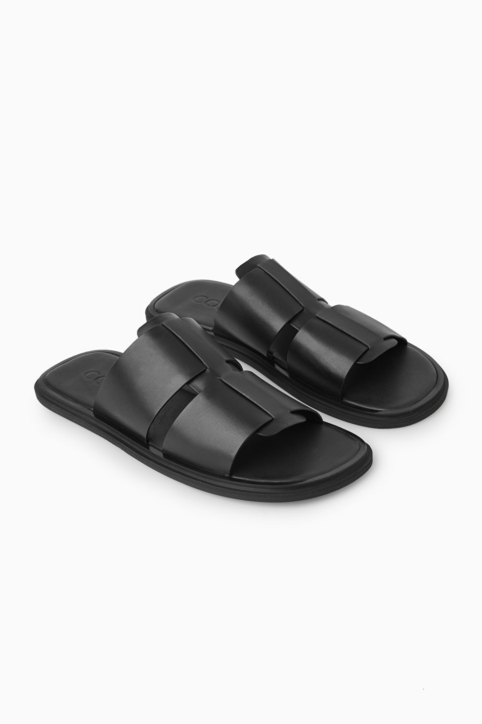 WOVEN LEATHER STRAP SANDALS - BLACK - COS | COS UK