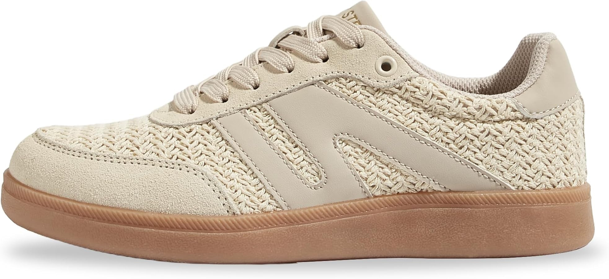 LUCKY STEP Women Classic Retro Gum Sole Fashion Sneakers Casual Tennis Skate Shoe Genuine Leather... | Amazon (US)