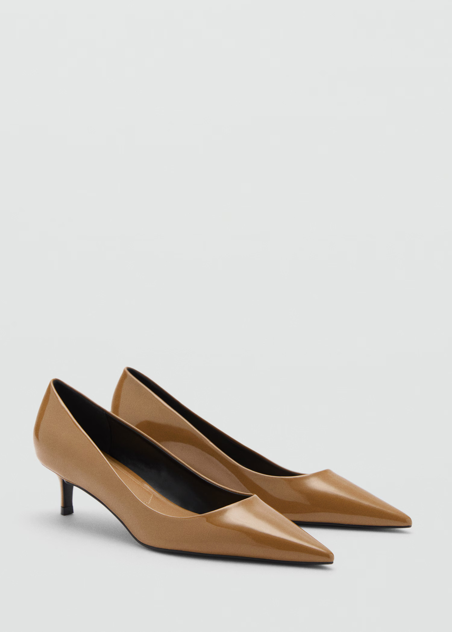 Kitten-heel patent leather shoes - Women | MANGO United Kingdom | MANGO (UK)