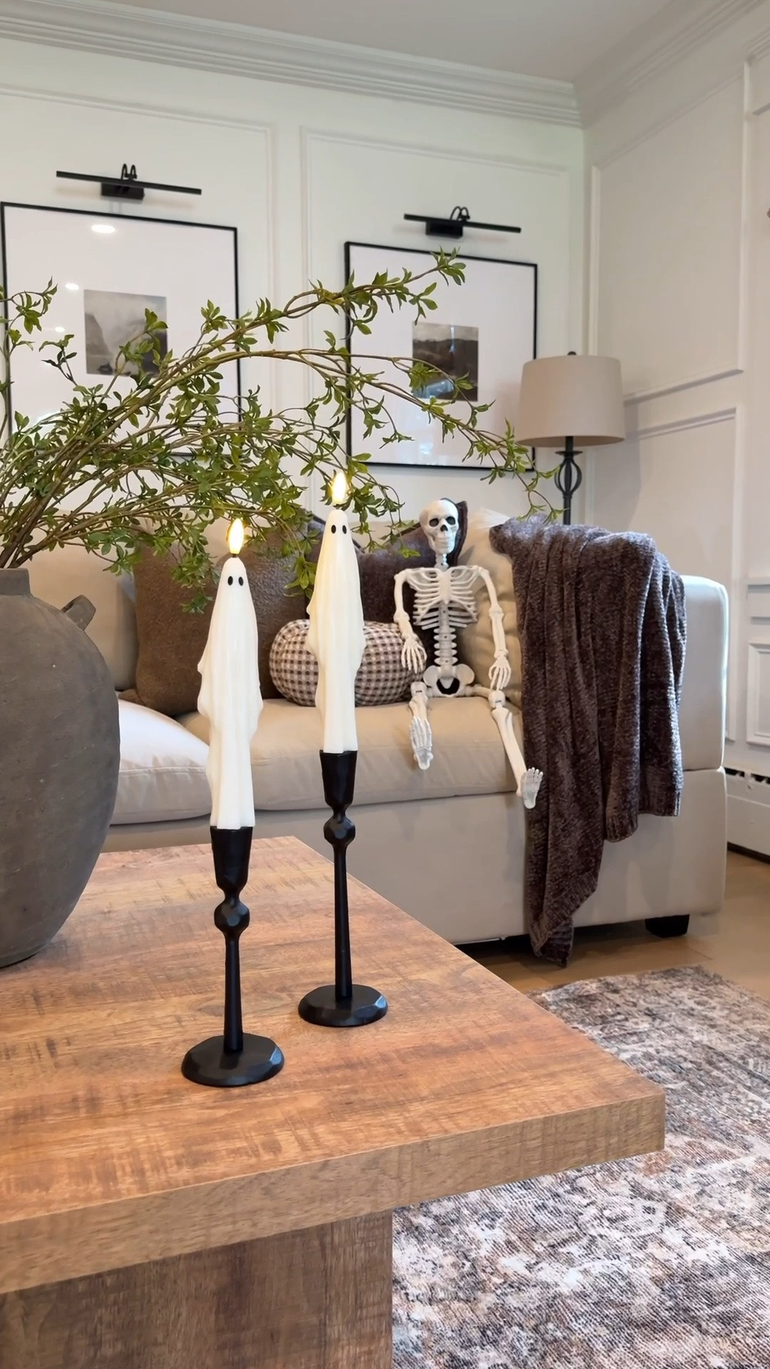 These flameless ghost taper candles are a hit with family and friends! 👻 A safer and fun alternative to lighting a candle. I’ve also linked a similar candle that’s available, but it’s not flameless. 

fall decor | living room | cozy home | neutrals | Halloween | organic modern

#LTKHome #LTKSaleAlert #LTKSeasonal