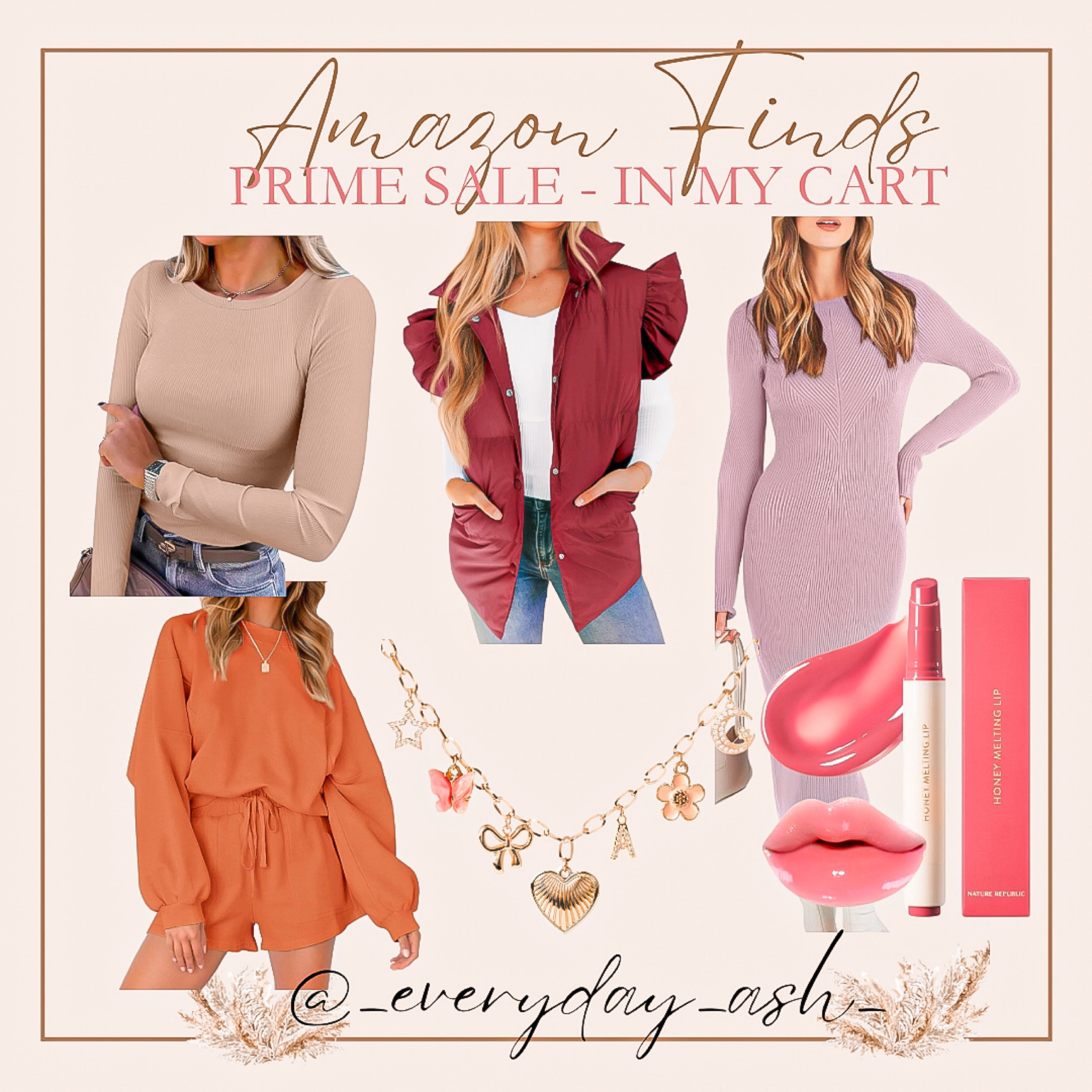 Amazon - in my cart 🛒 

Long sleeve shirt, neutral fashion , fall fashion, Amazon sales, Amazon fashion, ruffle vest, purple dress, maxi dress, fall dress, two piece set, charm necklace, lipgloss 

#LTKxPrimeDay #LTKFindsUnder50 #LTKGiftGuide