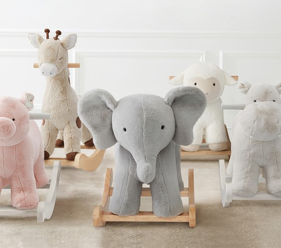 Giraffe Plush Nursery Rocker | Pottery Barn Kids