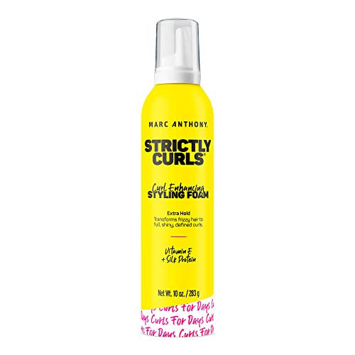 Marc Anthony Strictly Curl Enhancing Styling Foam, Extra Hold - Vitamin E & Silk Proteins Transforms Frizzy Hair to Full, Shiny, Defined Curls - 10 Oz Pack 1 | Amazon (US)