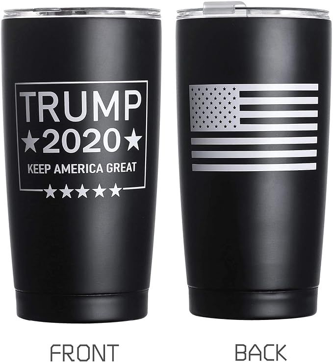 XccMe Trump 2020 Keep America Great Mug Stainless Steel Travel Mug with American Flag Double Wall... | Amazon (US)