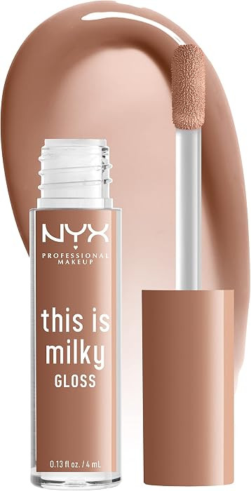NYX PROFESSIONAL MAKEUP This Is Milky Gloss, Vegan Lip Gloss, 12 Hour Hydration - Cookies & Milk ... | Amazon (US)