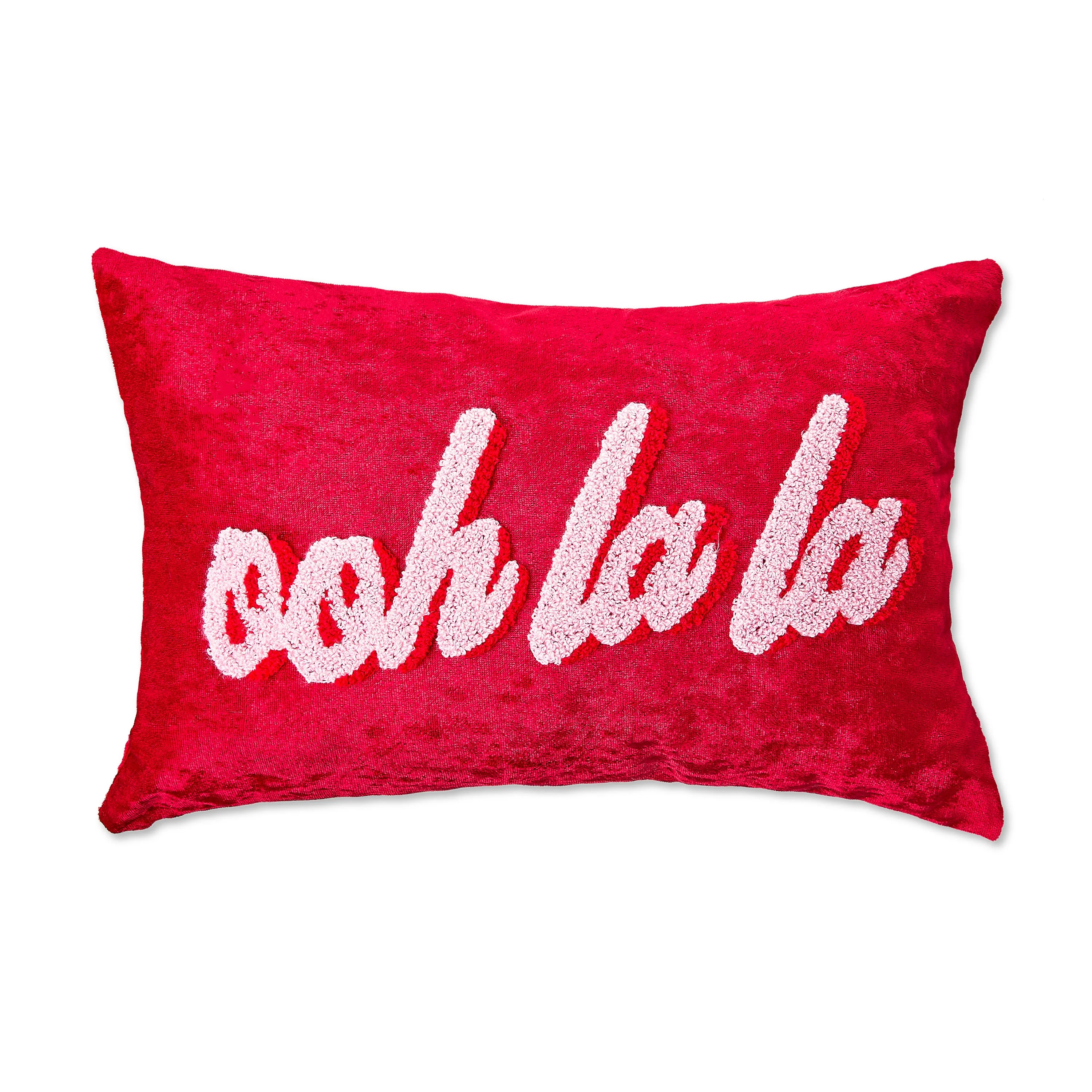 Valentine's Day Red Ooh La La Decorative Throw Pillow, 15.75", by Way To Celebrate | Walmart (US)