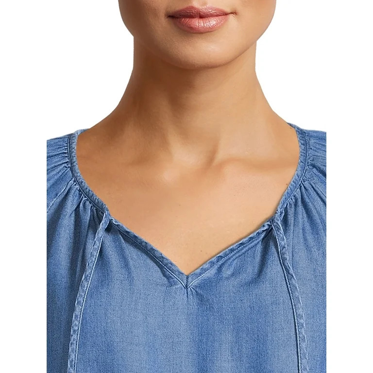 Time and Tru Women's Peplum Top | Walmart (US)