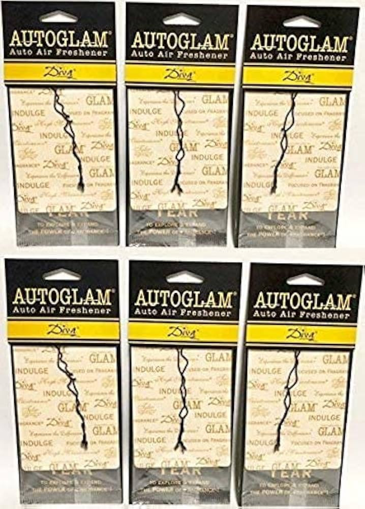 Tyler Candle Company Co Autoglam Air Freshener - Diva fragrance - Set of 6 (Diva (Pack of 6)) | Amazon (US)