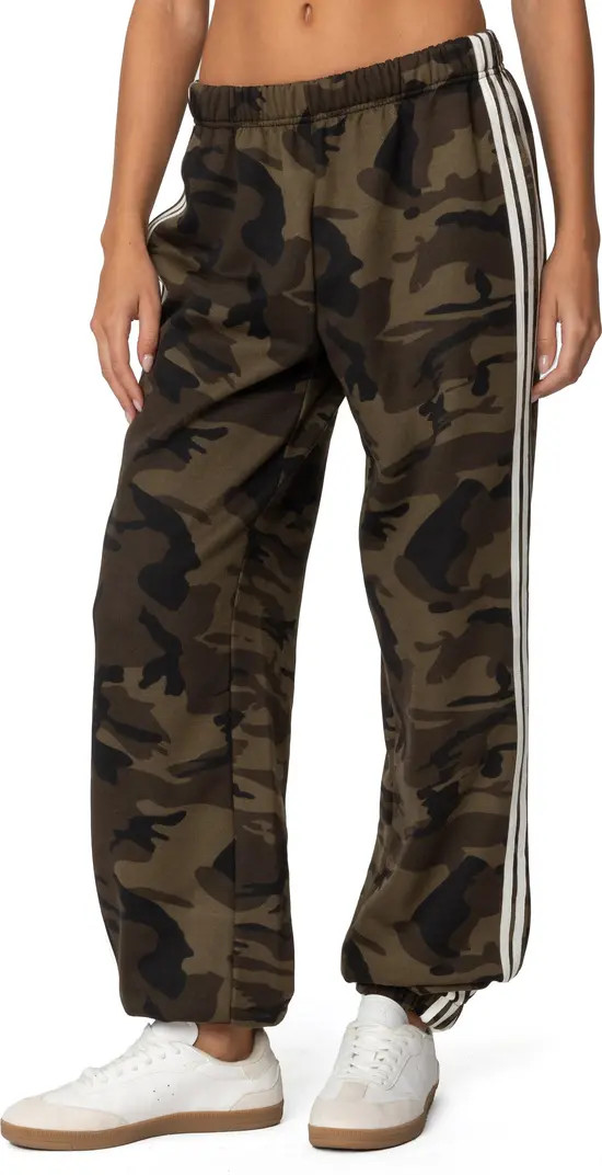 Camo Contrast Stripe Sweatpants | Nordstrom