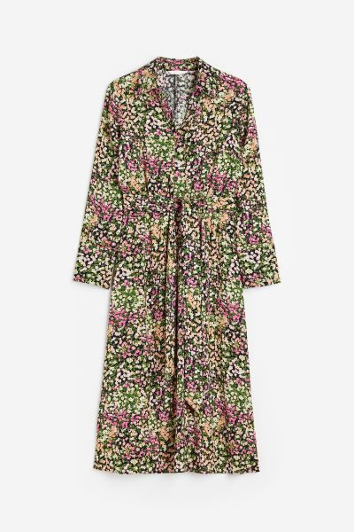 Blusenkleid mit Bindegürtel | H&M (DE, AT, CH, NL, FI)
