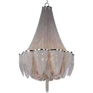 Maxim Lighting Chantilly 14-Light Polished Nickel Entry Foyer Pendant 21467NKPN - The Home Depot | The Home Depot