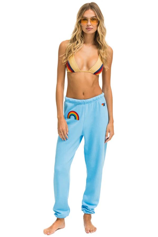 RAINBOW EMBROIDERY SWEATPANTS - SKY | Aviator Nation