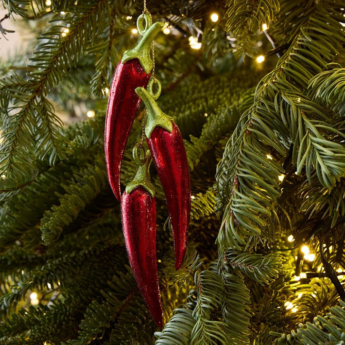 Glass Peppers Ornament | West Elm (US)