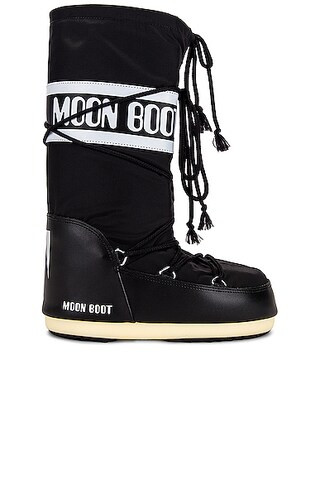 MOON BOOT Nylon Classic Boot in Black | FWRD | FWRD 