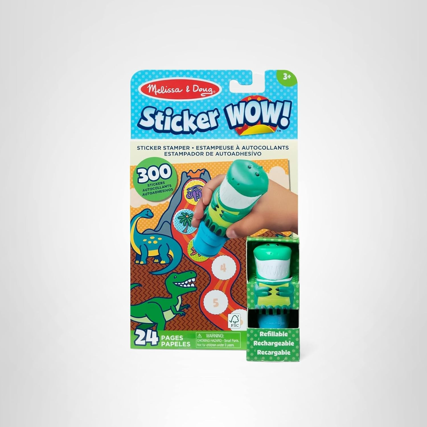 Melissa & Doug Sticker Wow!™ 24-Page Activity Pad and Sticker Stamper, 300 Stickers, Arts and C... | Amazon (US)