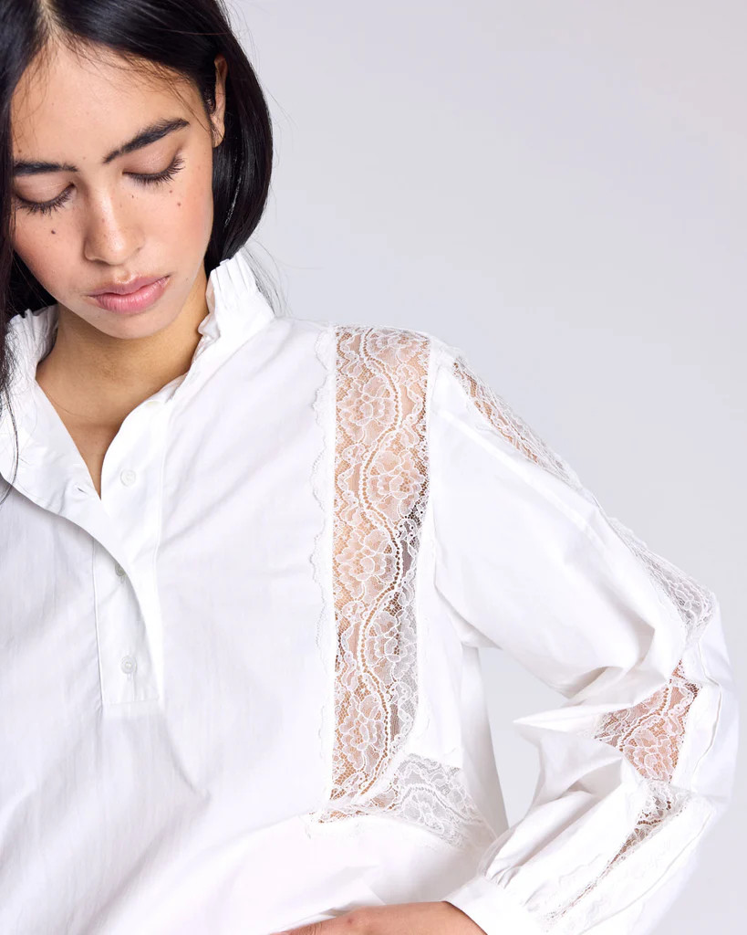 Natural white Juliane blouse - Sophie Hallette x Balzac Paris | Balzac Paris US