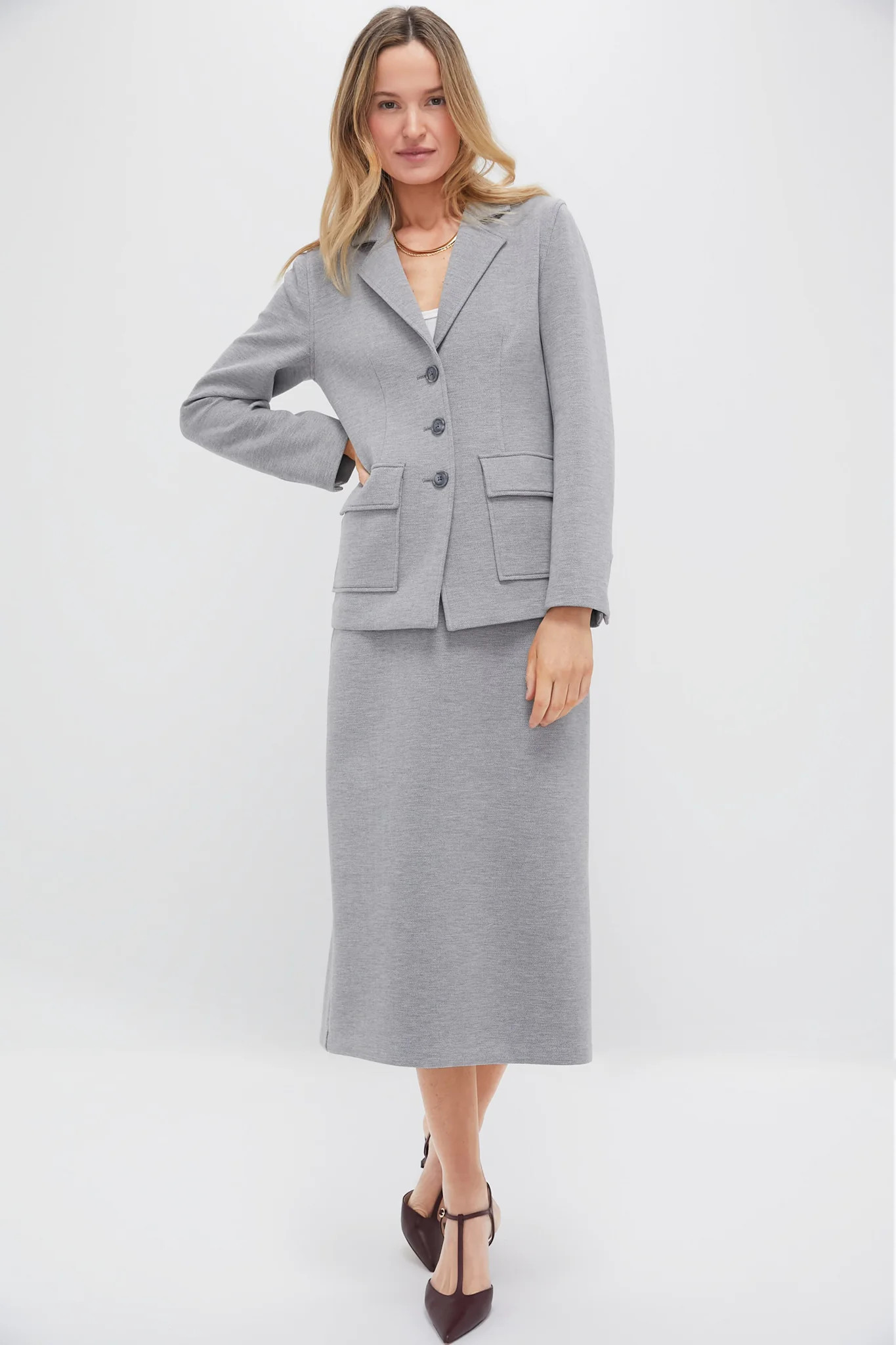Gray Herringbone Jeanne Jacket | Tuckernuck (US)
