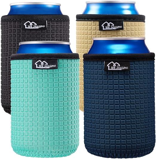WKieason 12oz Standard Can Sleeves Insulators Sleeves Standard Can Covers 12OZ Beer Bottle Sleeve... | Amazon (US)