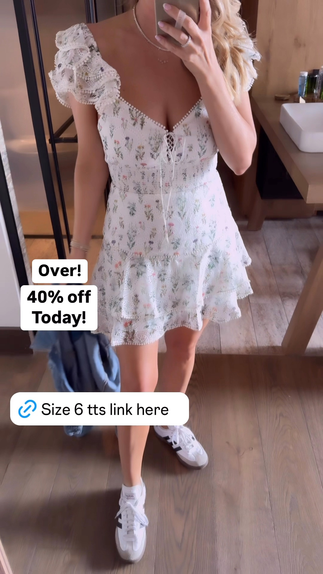 Prettiest little eyelet dress on sale wearing a size 6

#LTKBacktoSchool #LTKSaleAlert #LTKOver40