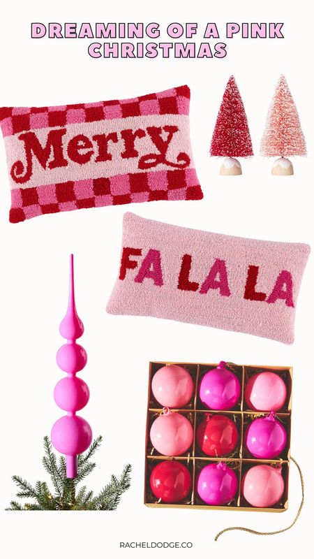 Dreaming of a pink Christmas this year? The @barbie vibes still tugging at your heartstrings? Add a touch of pink to your holiday decor this year with these vibrant finds! 

#LTKHoliday #LTKSeasonal #LTKhome