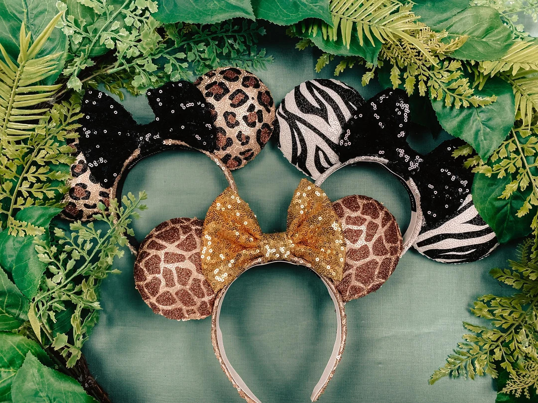 Animal Print Mouse Ears - Etsy | Etsy (US)