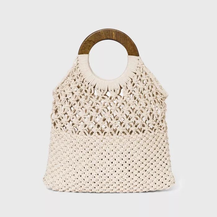 Circle Handle Crochet Tote Handbag - A New Day™ | Target
