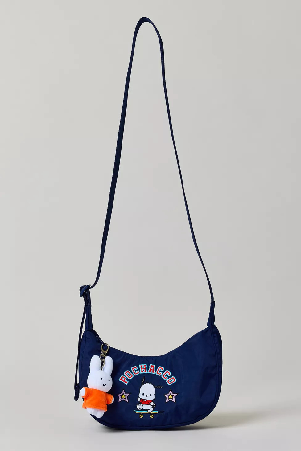 BAGGU X Hello Kitty And Friends UO Exclusive Pochacco Small Nylon Crescent Bag | Urban Outfitters (US and RoW)