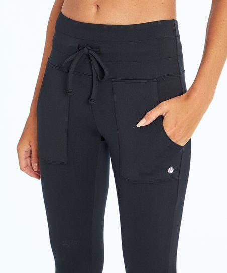 27'' Black Pocket Jogger Leggings - Women | Zulily