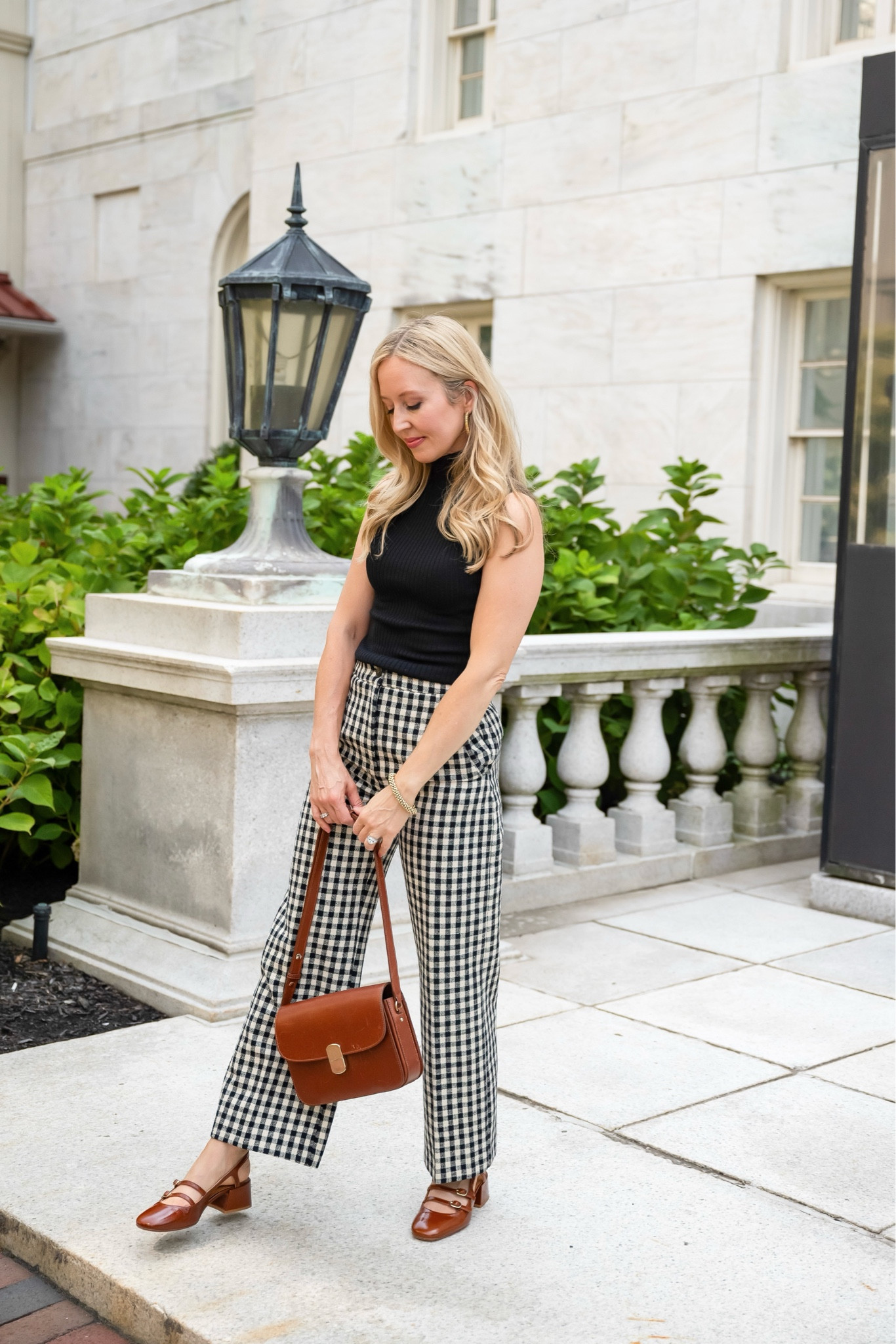 Summer to fall transition outfits bring the best of both seasons. I love these check print pants with the sleeveless turtleneck top. Very French chic! Pants fit true to size (but slightly small). If you’re in between sizes, then size up! 


#LTKOver40 #LTKStyleTip #LTKSeasonal